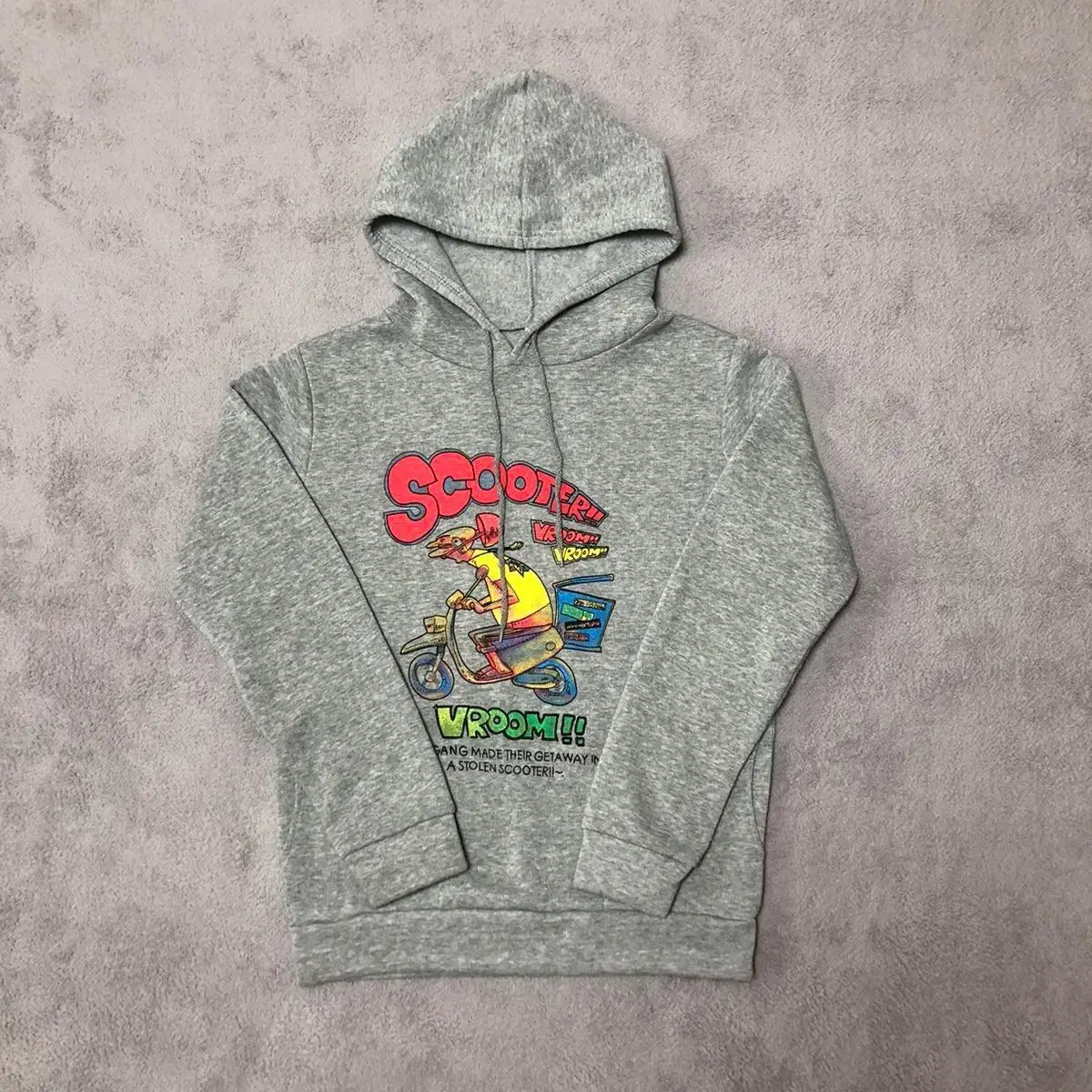 Vintage Scooter gray hood t